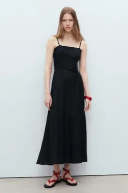 Vestido lino con lazo de Mango en Vestidos para argentina