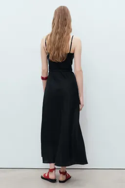 Vestido lino con lazo de Mango en Vestidos para argentina