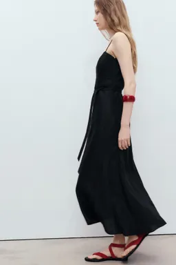 Vestido lino con lazo de Mango en Vestidos para argentina