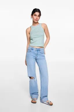 Top canalé algodón de Mango Teen en Tops para argentina