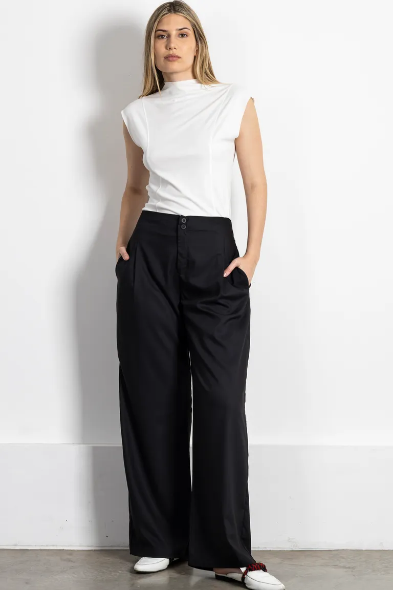 Remera musculosa de corte ajustado con bordado y ribete en tono negro de Kill en Remeras para argentina