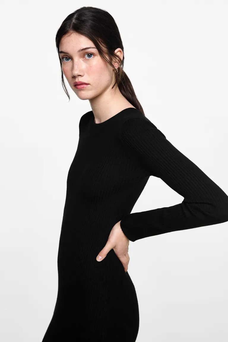 Vestido largo canalé de Mango Teen en Vestidos para argentina