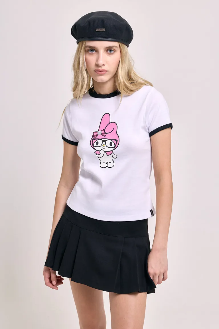 Remera de algodón con estampado de personaje animado para mujer de 47 Street en Remeras para argentina