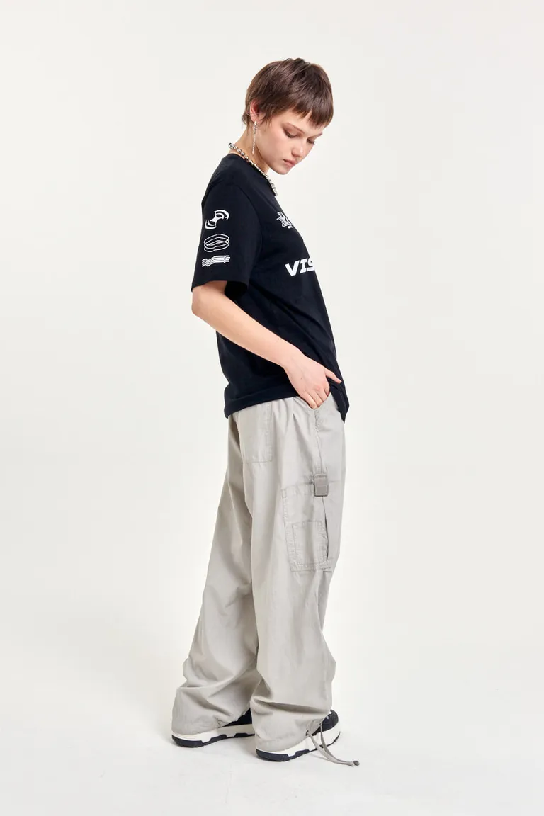 Remera negra oversize de estilo deportivo con estampado de 47 Street en Remeras para argentina