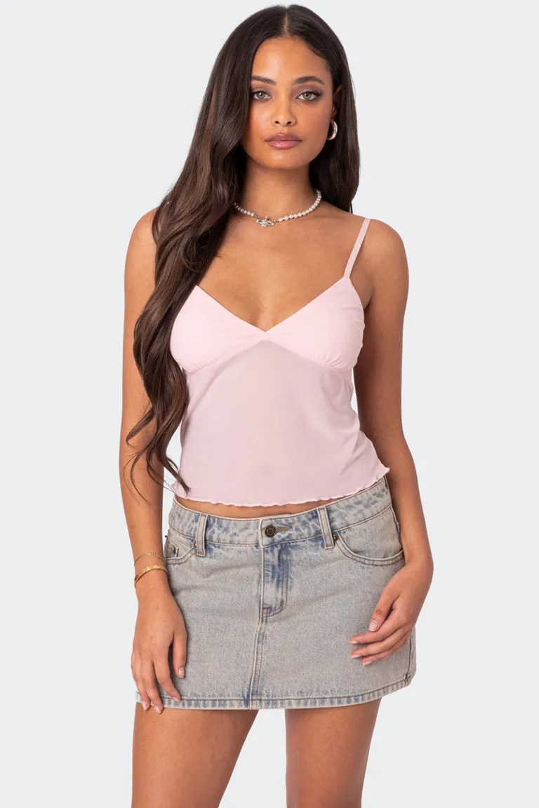 Musculosa serafina malla traslúcida de Edikted en Tops para argentina