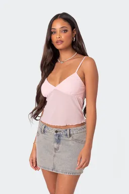 Musculosa serafina malla traslúcida de Edikted en Tops para argentina