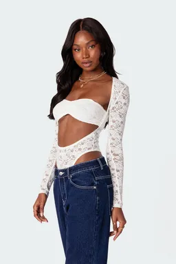 Body encaje transparente zoey de Edikted en Bodies para argentina