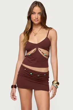 Musculosa recortada cuentas neri de Edikted en Tops para argentina