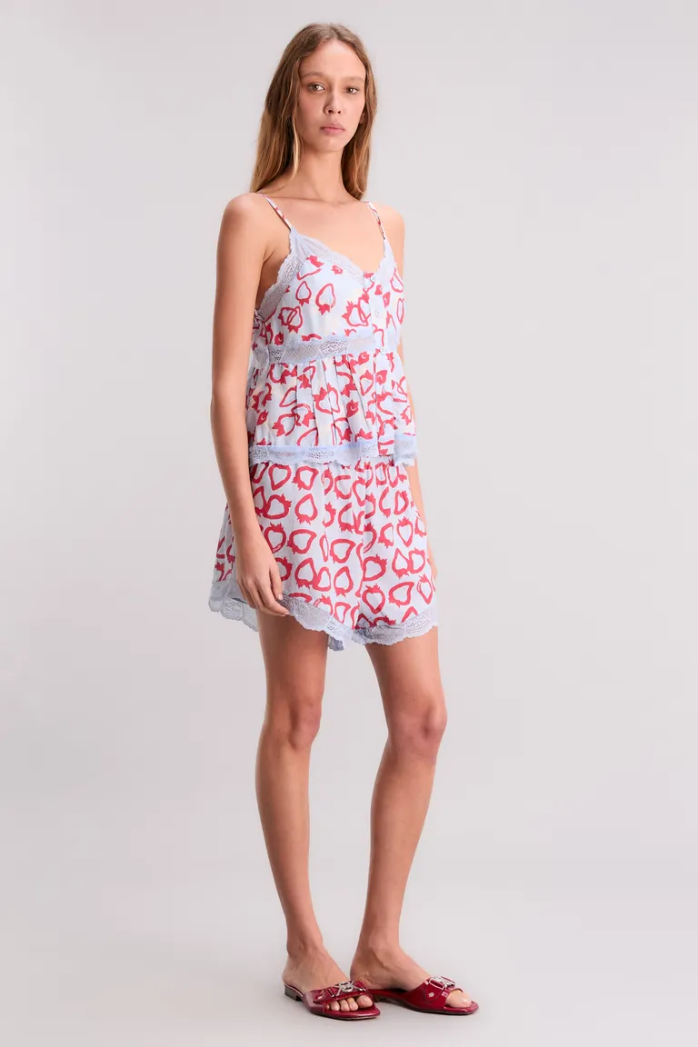 Top con estampado floral de tela natural y textura suave para mujer de Kosiuko en Tops para argentina