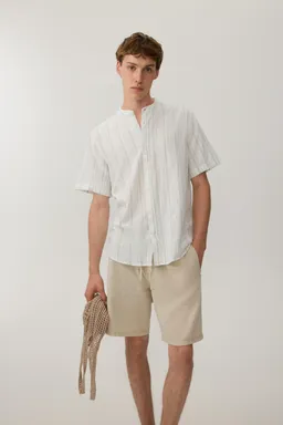 Camisa rayas lino cuello mao de Lefties en Camisas para argentina