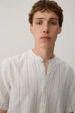 Camisa rayas lino cuello mao de Lefties en Camisas para argentina