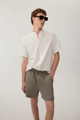 Camisa rayas lino cuello mao de Lefties en Camisas para argentina