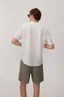 Camisa rayas lino cuello mao de Lefties en Camisas para argentina