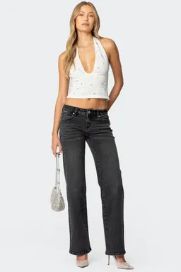 Jeans tiro bajo shayna de Edikted en Pantalones para argentina