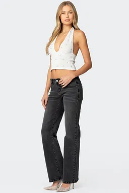 Jeans tiro bajo shayna de Edikted en Pantalones para argentina