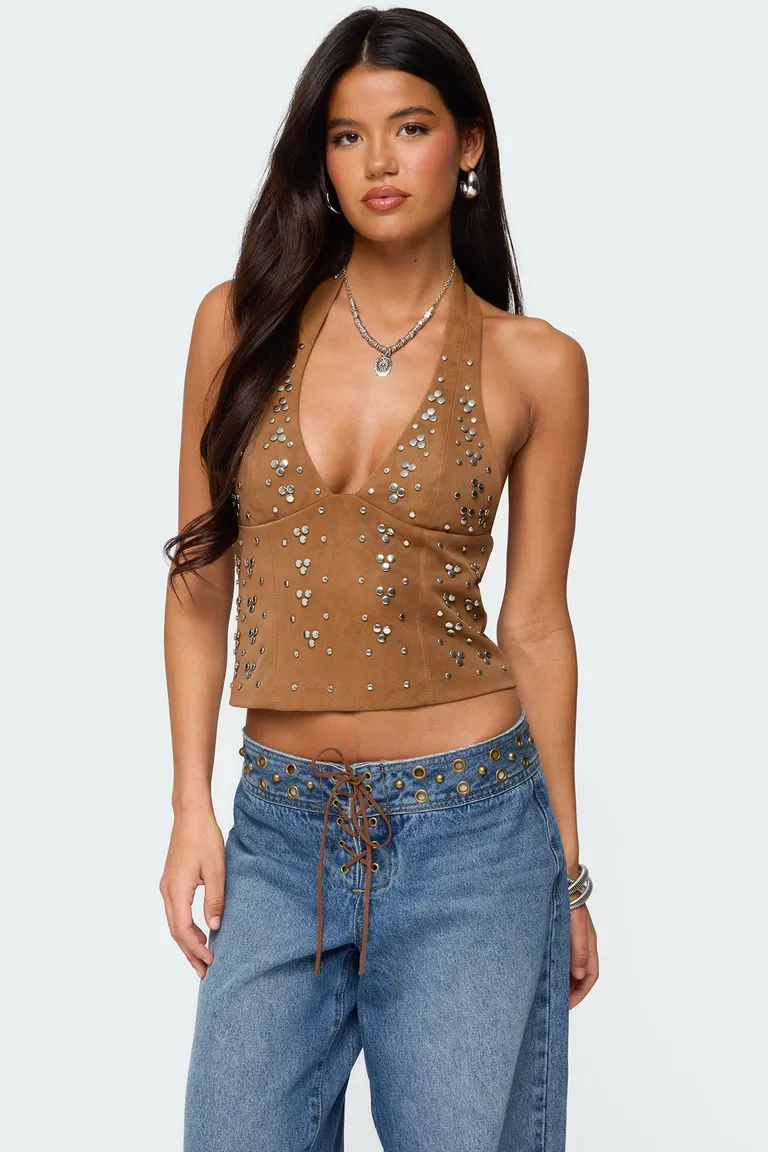 Top halter xaria tachas de Edikted en Tops para argentina