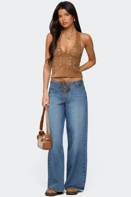 Top halter xaria tachas de Edikted en Tops para argentina