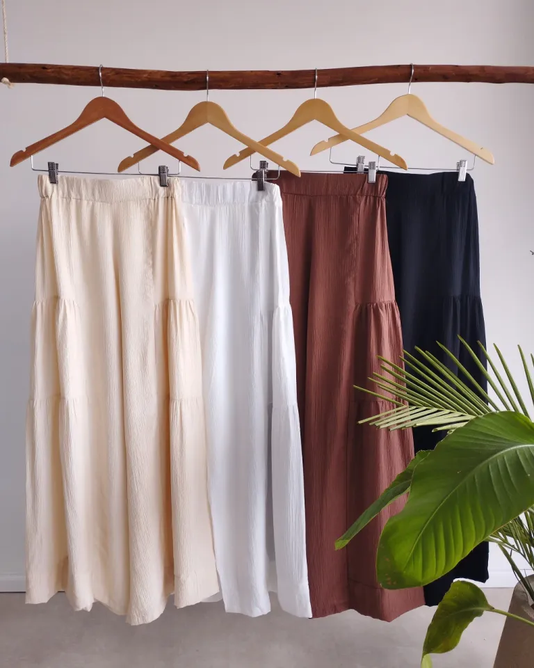 Pantalón palazzo maxi de estilo boho con frunces y elástico en la cintura de Lemmon en Pantalones para argentina