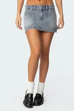 Minifalda denim estilo carpintero de Edikted en Faldas para argentina