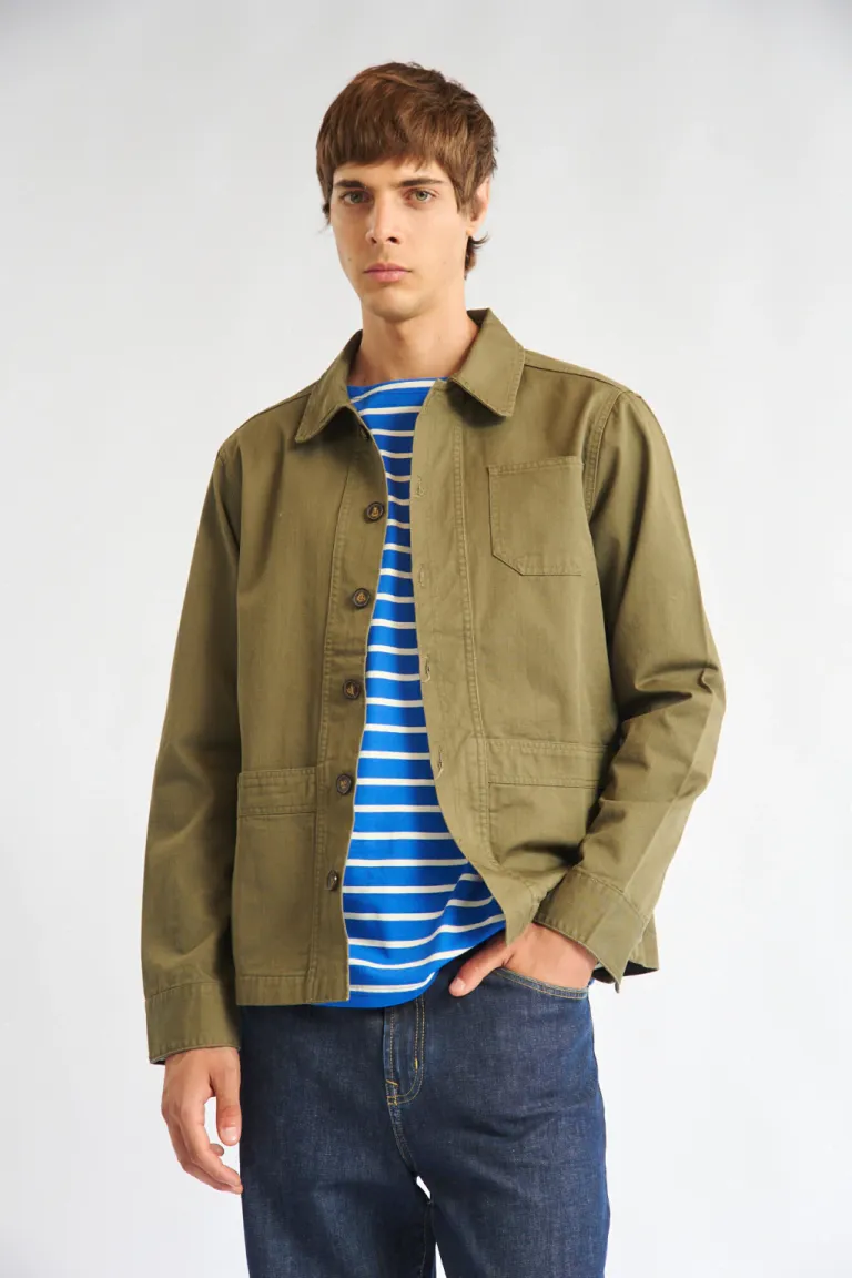 Chaqueta de hombre con cuello solapa, cierre a botones y bolsillos frontales aplicados de Bensimon en Abrigos y Camperas para argentina