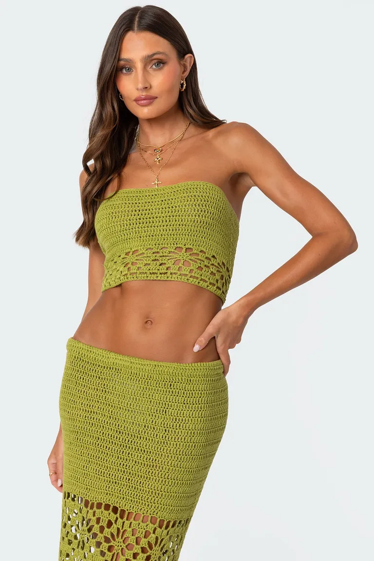 Top tubo crochet ida de Edikted en Tops para argentina