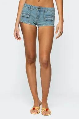 Micro short cargo denim de Edikted en Shorts para argentina