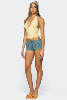 Micro short cargo denim de Edikted en Shorts para argentina