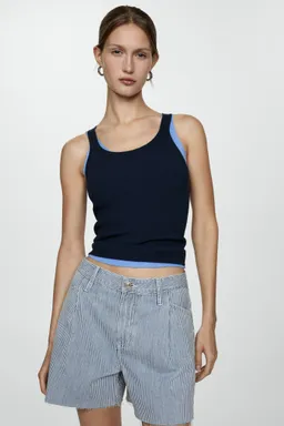 Shorts jean rayado de Mango en Shorts para argentina