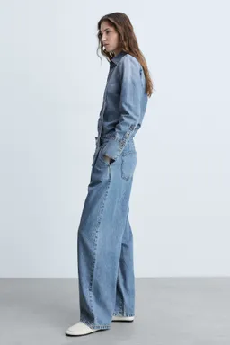 Jeans wideleg con pinzas de Mango en Pantalones para argentina