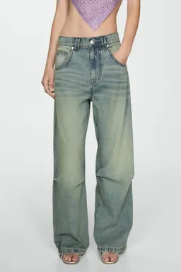Jeans wide leg tiro bajo de Mango en Pantalones para argentina