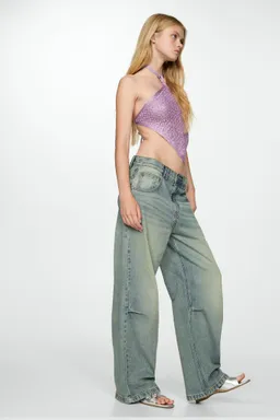 Jeans wide leg tiro bajo de Mango en Pantalones para argentina