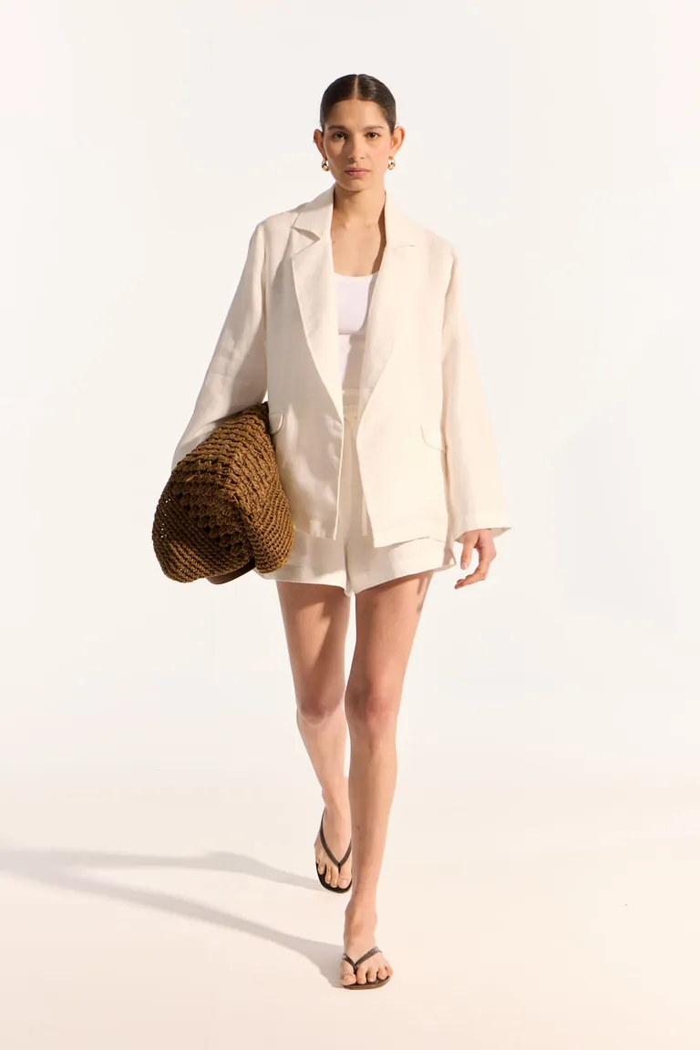 Blazer de lino holgado y de mangas caídas para una apariencia refinada y contemporánea de Portsaid en Blazers para argentina