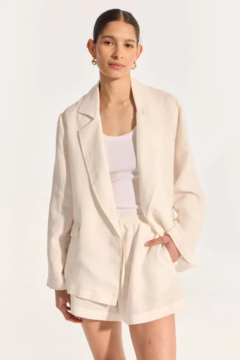 Blazer de lino holgado y de mangas caídas para una apariencia refinada y contemporánea de Portsaid en Blazers para argentina