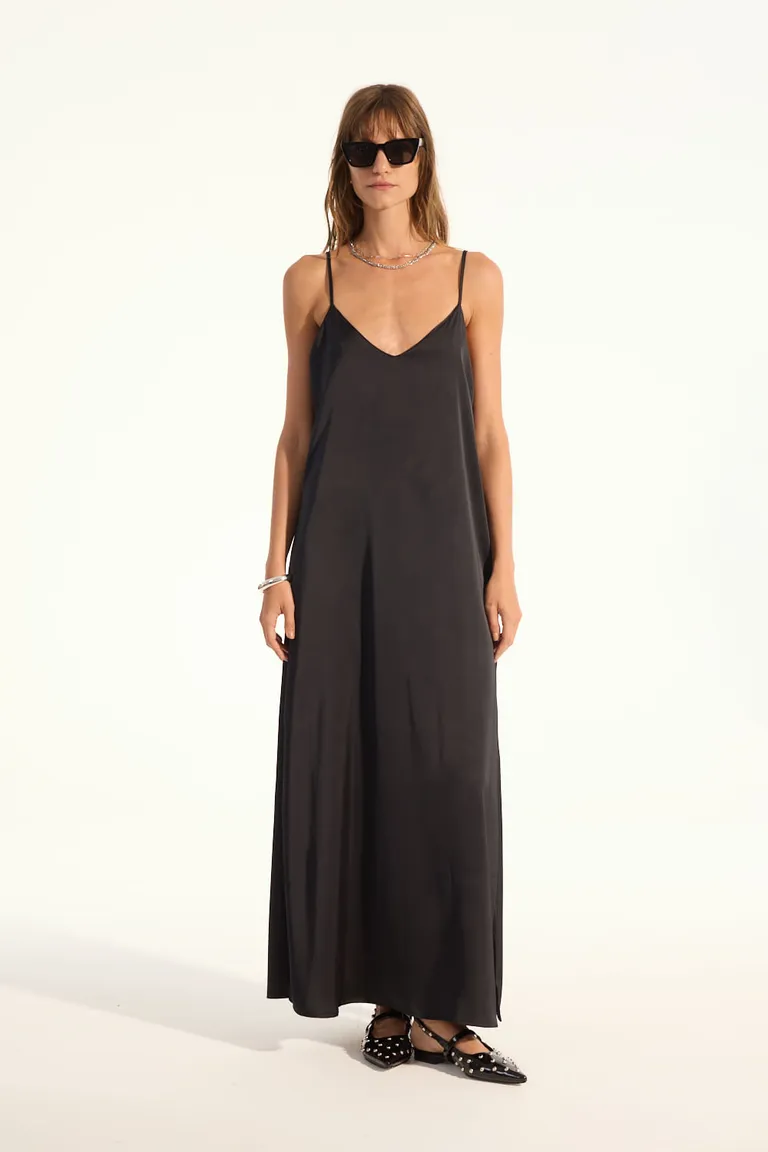 Vestido largo y holgado con escote pronunciado en espalda y frente de Portsaid en Vestidos para argentina