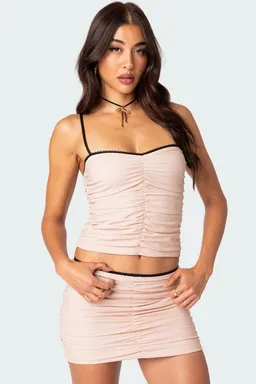 Musculosa fruncida rosalin de Edikted en Tops para argentina