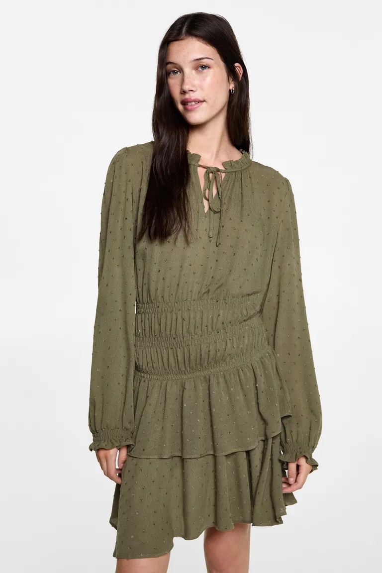 Vestido fruncido volantes de Mango Teen en Vestidos para argentina