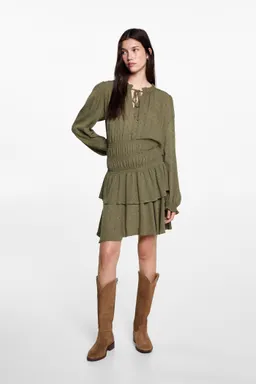 Vestido fruncido volantes de Mango Teen en Vestidos para argentina