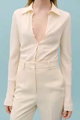 Camisa con botones seda de Mango en Camisas para argentina