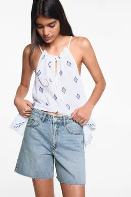 Bermuda denim tiro medio de Mango Teen en Shorts para argentina