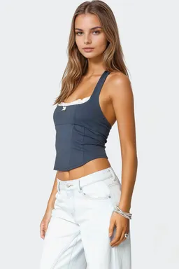 Top corsé encaje peekaboo de Edikted en Tops para argentina