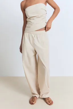 Pantalón paper bag algodón de Mango en Pantalones para argentina