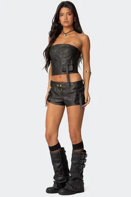 Corset cargo ecocuero de Edikted en Tops para argentina
