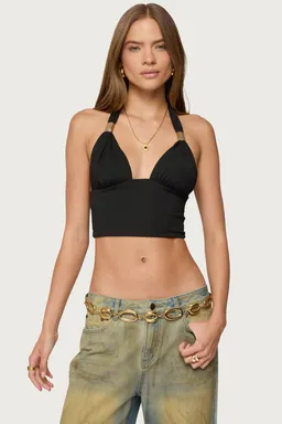 Top halter escote profundo aiva de Edikted en Tops para argentina