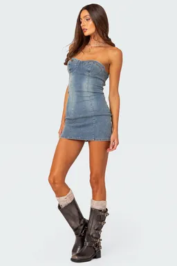 Mini vestido denim alissa de Edikted en Vestidos para argentina