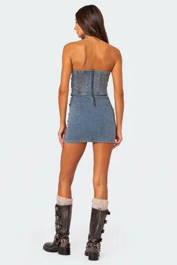 Mini vestido denim alissa de Edikted en Vestidos para argentina