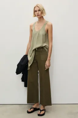 Jeans wideleg con bolsillos de Mango en Pantalones para argentina