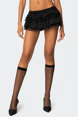 Skort bombacha con encaje de Edikted en Shorts para argentina