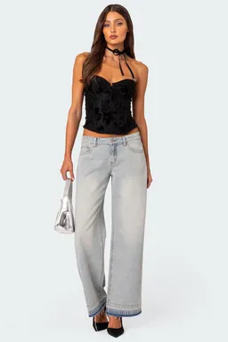 Jeans tiro bajo relased hem de Edikted en Pantalones para argentina