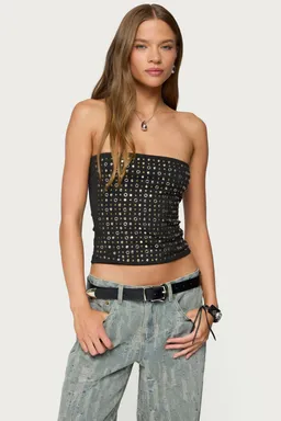 Top tubo blanco tachas de Edikted en Tops para argentina