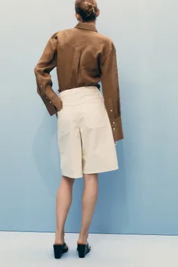 Jorts rectos tiro alto de Mango en Pantalones para argentina